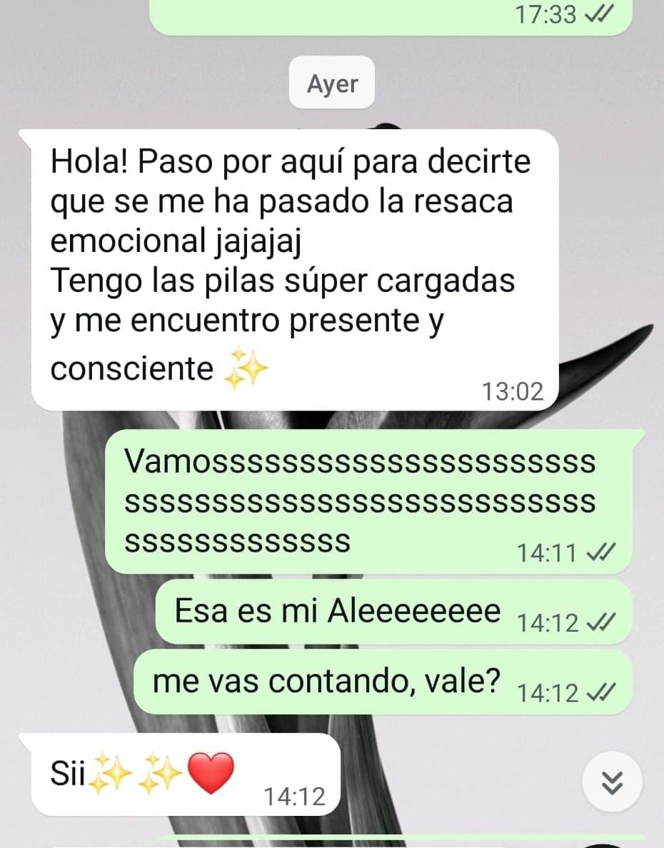 Mensaje real de una paciente de Irene